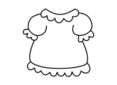 可愛的小裙子簡(jiǎn)筆畫步驟和上色