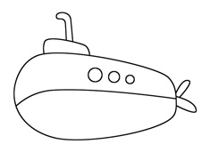 潛水艇簡(jiǎn)筆畫步驟和上色