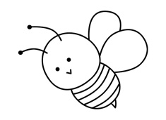 蜜蜂簡筆畫彩色繪畫步驟教程