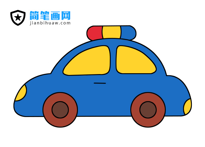 小汽車(chē)簡(jiǎn)筆畫(huà)步驟以及上色