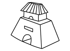 城樓簡筆畫圖片