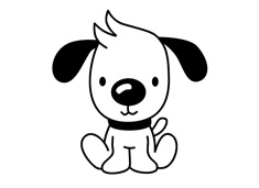小狗簡筆畫圖片
