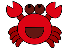 螃蟹簡(jiǎn)筆畫步驟和上色圖片