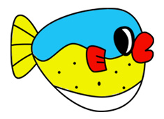 河豚簡(jiǎn)筆畫上色和分解步驟教程