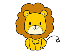 可愛的小獅子簡筆畫圖片