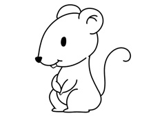 老鼠簡筆畫圖片