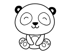 一只可愛的小熊熊簡(jiǎn)筆畫圖片