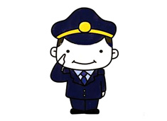 敬禮的警察簡筆畫圖片含上色