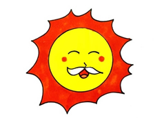 太陽公公簡筆畫含上色