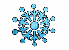 雪花簡(jiǎn)筆畫圖片含上色