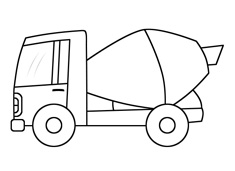 混凝土攪拌車兒童簡(jiǎn)筆畫