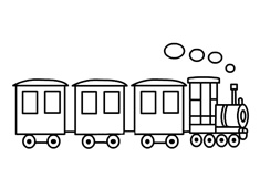 寶寶簡易火車簡筆畫圖片