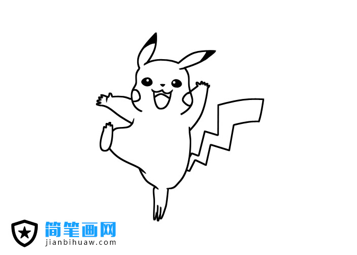 幼兒學(xué)畫皮卡丘簡筆畫圖片