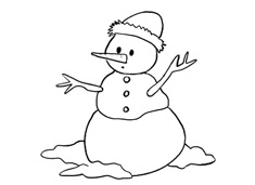 雪人簡(jiǎn)筆畫圖片