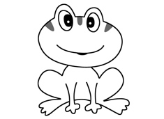 可愛的青蛙簡筆畫圖片