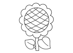 向日葵簡筆畫圖片