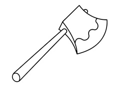 斧頭簡筆畫圖片