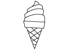 冰淇淋簡筆畫圖片