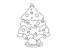 五角星圣誕樹簡筆畫圖片