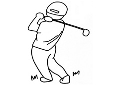 打高爾夫球的人簡(jiǎn)筆畫(huà)圖片