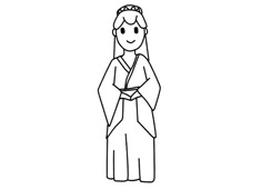 古裝人物造型簡筆畫圖片