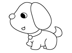 可愛小狗狗簡筆畫圖片