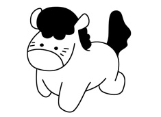 十二生肖之馬的簡(jiǎn)筆畫圖片