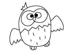 教你貓頭鷹簡筆畫步驟分解圖片