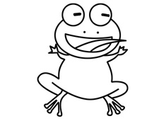 伸出舌頭的小青蛙簡(jiǎn)筆畫圖片