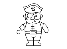 卡通海盜簡(jiǎn)筆畫圖片