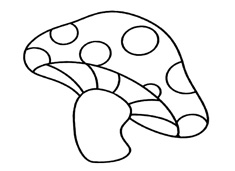 小蘑菇簡筆畫圖片