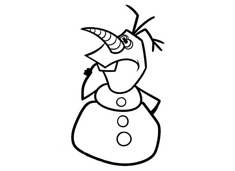 冰雪奇緣雪寶簡筆畫圖片