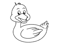 卡通鴨子簡筆畫圖片