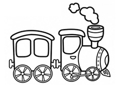 兒童玩具小火車簡筆畫圖片