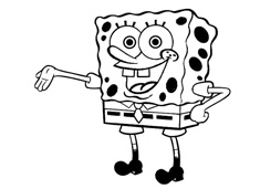 卡通海綿寶寶簡(jiǎn)筆畫(huà)圖片