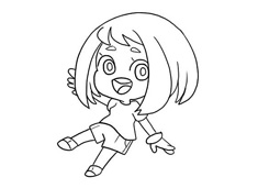 可愛(ài)的小女生簡(jiǎn)筆畫(huà)圖片