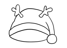 圣誕節(jié)帽子圣誕帽簡筆畫圖片