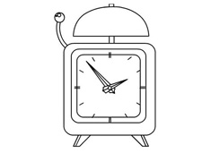 鐘表鬧鐘簡筆畫圖片