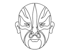 京劇臉譜簡筆畫圖片