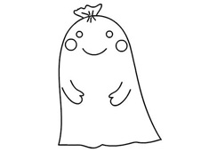 幽靈口袋簡(jiǎn)筆畫圖片