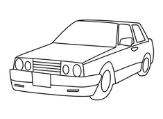 轎車簡(jiǎn)筆畫圖片私家車簡(jiǎn)筆畫