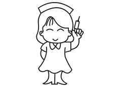 打針的護士簡筆畫圖片