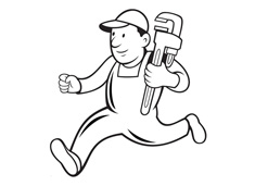 水電維修工人簡筆畫圖片