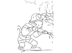 消防員正在救火的簡(jiǎn)筆畫圖片