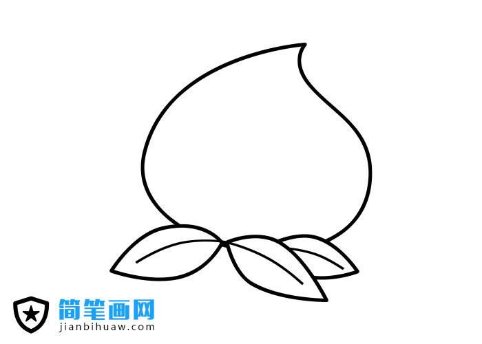 桃子簡(jiǎn)筆畫圖片