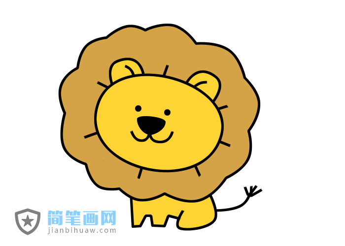 獅子簡筆畫圖片