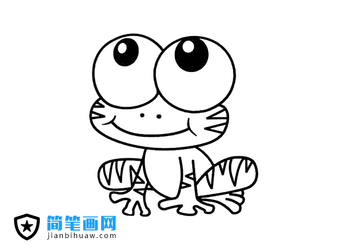 大大眼睛的小青蛙簡(jiǎn)筆畫圖片