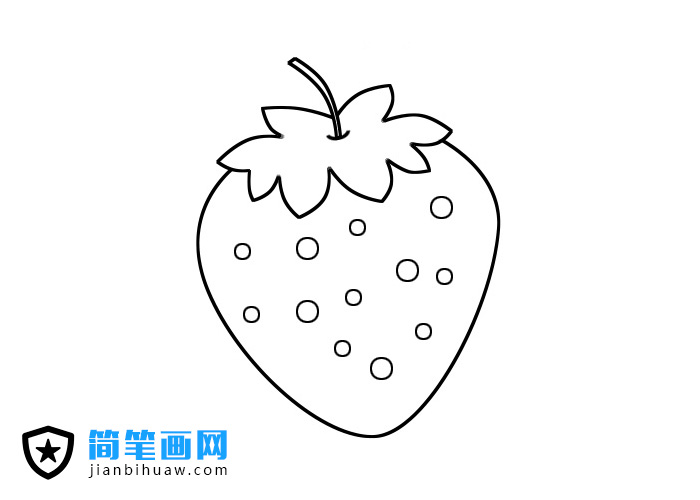 草莓簡筆畫圖片