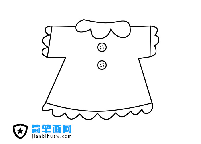 小女生衣服簡筆畫的繪畫步驟
