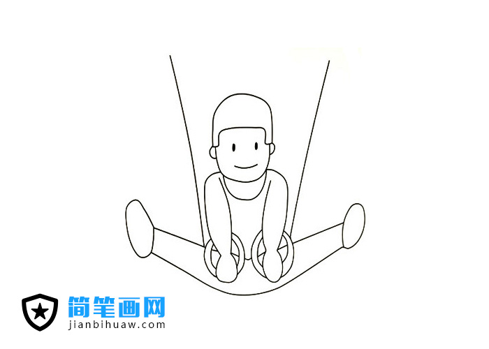 運(yùn)動(dòng)員吊環(huán)簡(jiǎn)筆畫(huà)圖片